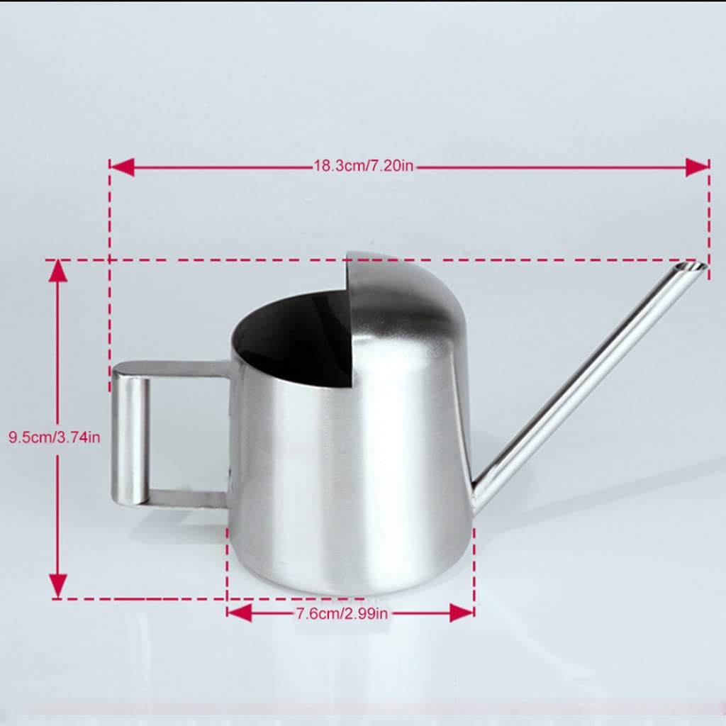 Gießkanne aus Metall, Mini-Gießkanne aus Edelstahl for Zuhause, drinnen und draußen, Büro, Pflanzen, Topfbewässerung, 300 ml/10,1 oz
