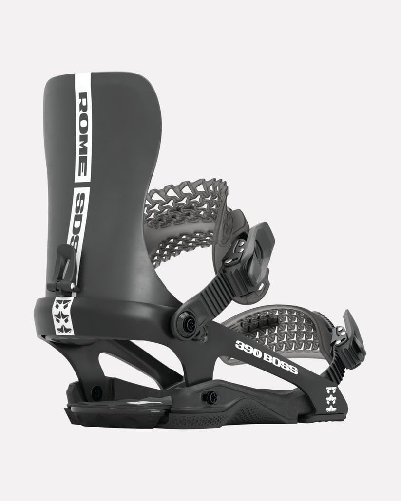 Rome Mens 390 Boss Fullwrap Snowboard Binding - 2024/2025 Black | Medium/Large