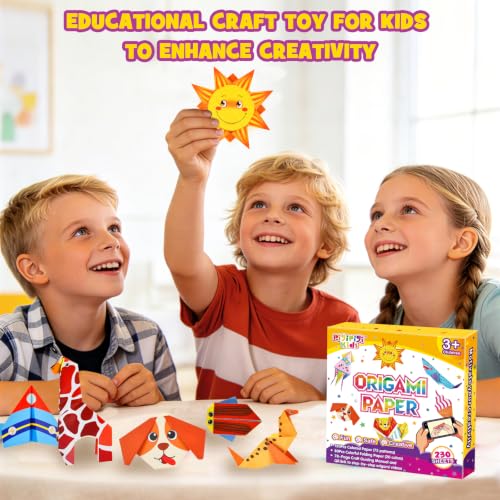 Kids Craft Origami Paper | 230 Pcs Origami Kit for Kids Ages 5-12 - image 7