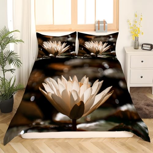 Housse de couette 240 x 260 microfibre parure de lit 3 pièces