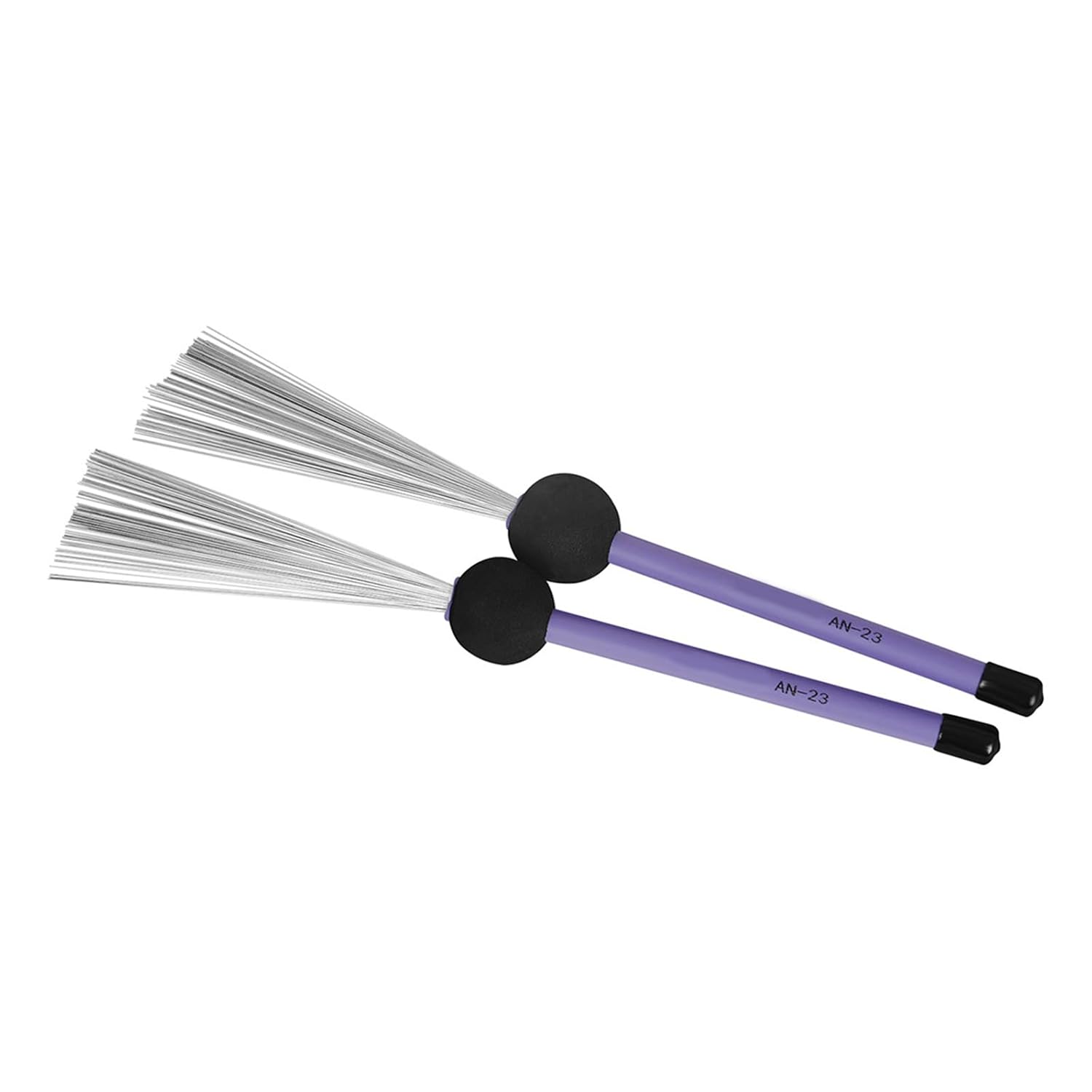 2Pcs Professional Steel Wire Brush Jazzes Drum Brushes with Comfortable Handle Percussion Brushes Snare Adjustable Brush