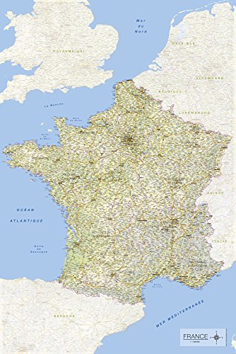 empireposter Carte de France 2017 61x91,5cm