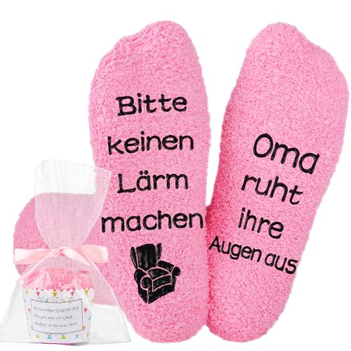 Jeasona Oma Socken Geschenk Weihnachten Geburtstag von Enkel Sinnvolle Besondere für Beste Oma