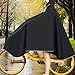 predolo Poncho for Biking in The Rain with Hooded Design, Black