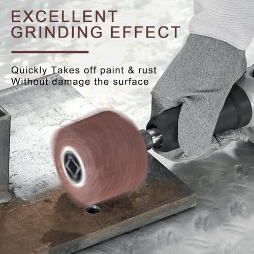 PYserne 120 Körnung Satinierwalze, 120 x 100 mm Satinierbürste Bürste Schleifhülsen für Schleifroller Schleifwalzen Ideal zum Schleifen Mattieren Satinieren