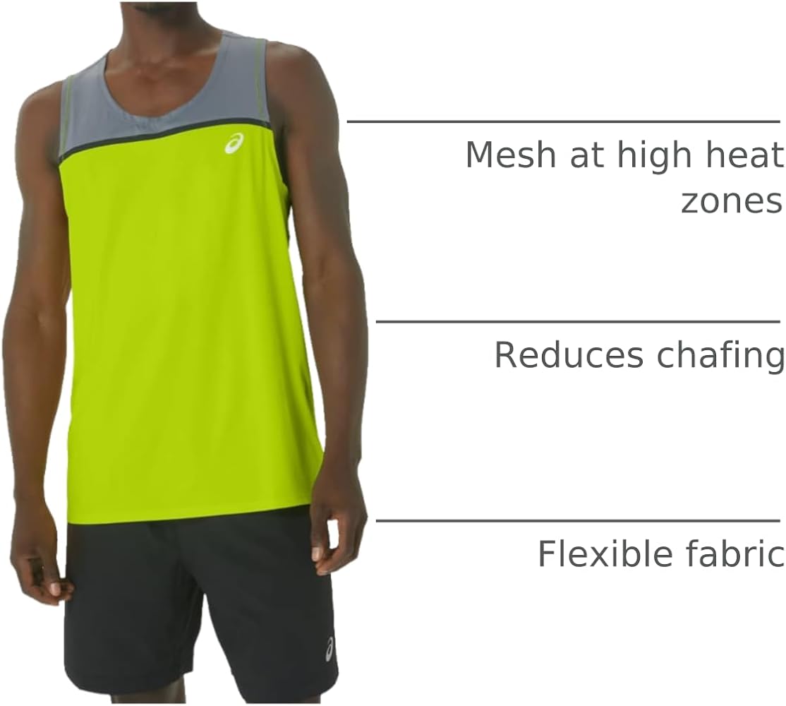 Amazon.com: ASICS Men's PR Lyte Singlet Running Apparel, 3XL, Lime