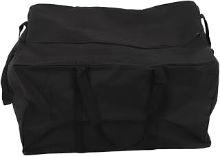 Portable Black BBQ Grilling Tool Storage Tote Bag Barbecue Tool Storage Bag Barbecue Accessories Outdoor Camping Supplies 74x57x43cm