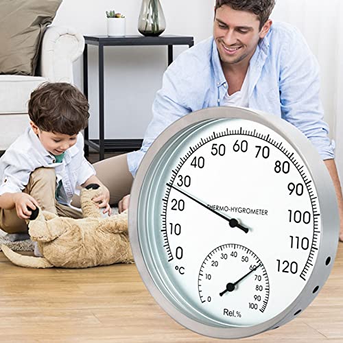 Balax Round Thermometer Hygrometer Stainless Steel Temperarure Humidity Gauge High Temperature Resistance For Oven Baking #TOP6