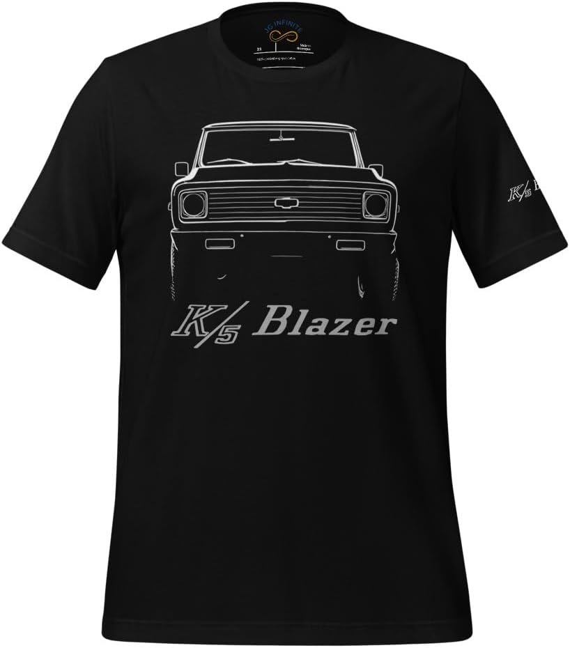 1971 K5 Blazer Graphic T-Shirt | Vintage Car Enthusiast Gift Black