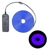 ZITRADES® 9FT Blue Neon Glowing Strobing Electroluminescent Wires,EL Wire 4 modes Battery Operated