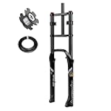 RUJIXU 26X4.0 Fat Suspension Fork E-Bike Front Fork MTB Disc Brake Bike Fork Air Damping 1-1/8