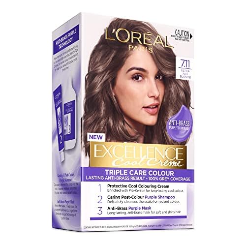 L'Oreal Paris Excellence Cool Creme Hair Colour with Pro-Keratin 7.11 Ultra Ash Blonde