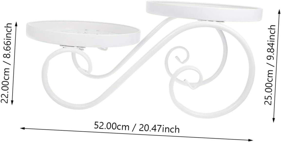 European Style White Iron Flower Stand Plant Holder for Balcony and Living Multifunctional Flower Pot Rack Suitable for Vases Bonsai Office and Shop Display and Stylish