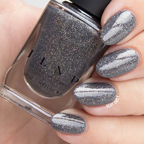 Image of ILNP La Catedral - Neutral Charcoal Grey Holographic Sheer Jelly Nail Polish
