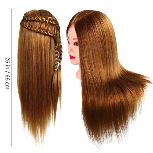 Lurrose Cabeça de Manequim Cabelo Estilo de Treinamento Cabeça Manequim Cosmetologia Boneca Cabelo S