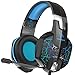 YINSAN Headset PS4, Xbox Headset, Gaming Headset mit Mikrofon & RGB Licht, Gamer Kopfhörer Stereo Surround Sound, Headset USB 3.5mm Kompatibel für PC/PS5/Laptop/Nintendo Switch