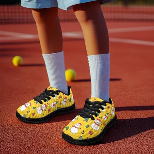 Kids Christmas Sneaker Cozy Lightweight Lace-Up Running Shoes for Litter Kids Breathable Anti-Skid Shoes for Big Kid US 11-53