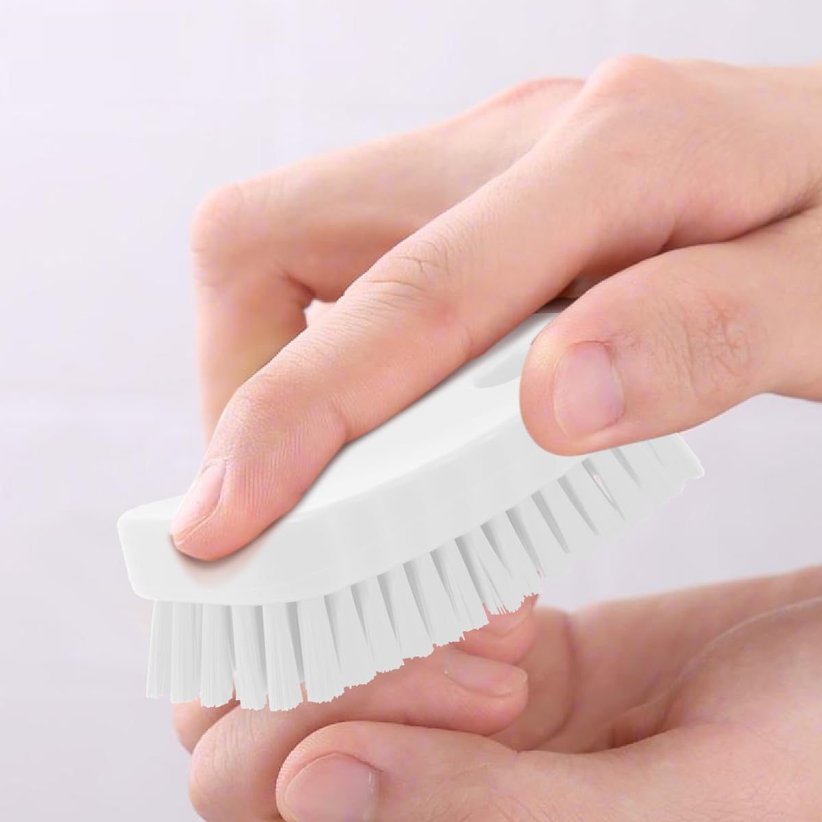 FRCOLOR Nail Brush Manicure for Nails Plastic Cleaner Sink Scrubber Sink Cleaning Nail Cleaning Scrubber Brush Fingernail Cleaner Polypropylene White Fingernail Scrub Toe Brush Set - Image 3
