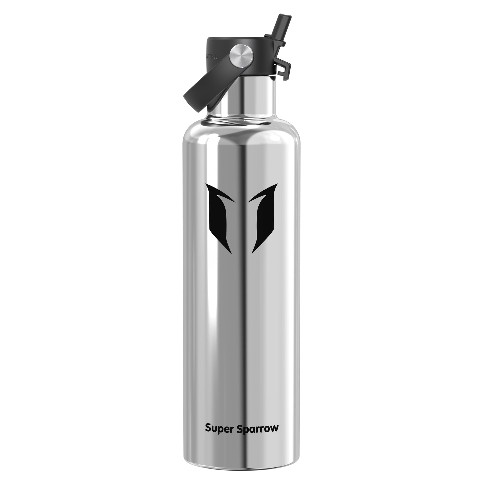 Sparrow Insulated Water Bottle 1.2L - FlipFlow Metal Water Bottles with Straw Lid - BPA Free - Leakproof Stainless Steel Flask for Hiking, Camping, Adventure