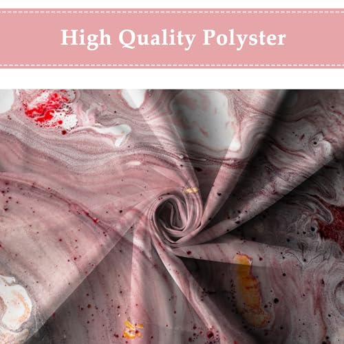 Ttincceer Marble Shower Curtain Luxury Ombre Pink Marble Bath Curtain with Hook 60x72inch Romantic Christmas New Year Bathroom Decoration Curtain Waterproof Bathtub Curtain - Image 4