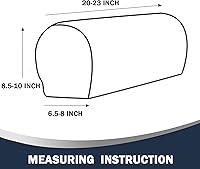 Vista 3 de Fundas elásticas para brazos de sofá de elastano jacquard antideslizantes con calcomanía, protector de reposabrazos de muebles para sofá, silla