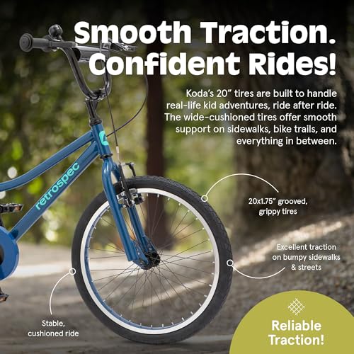 Image of Retrospec Koda Plus Kids Bike for Boys & Girls Ages 6-8 Years - Children's Bicycle, Adjustable Seat & Handlebars