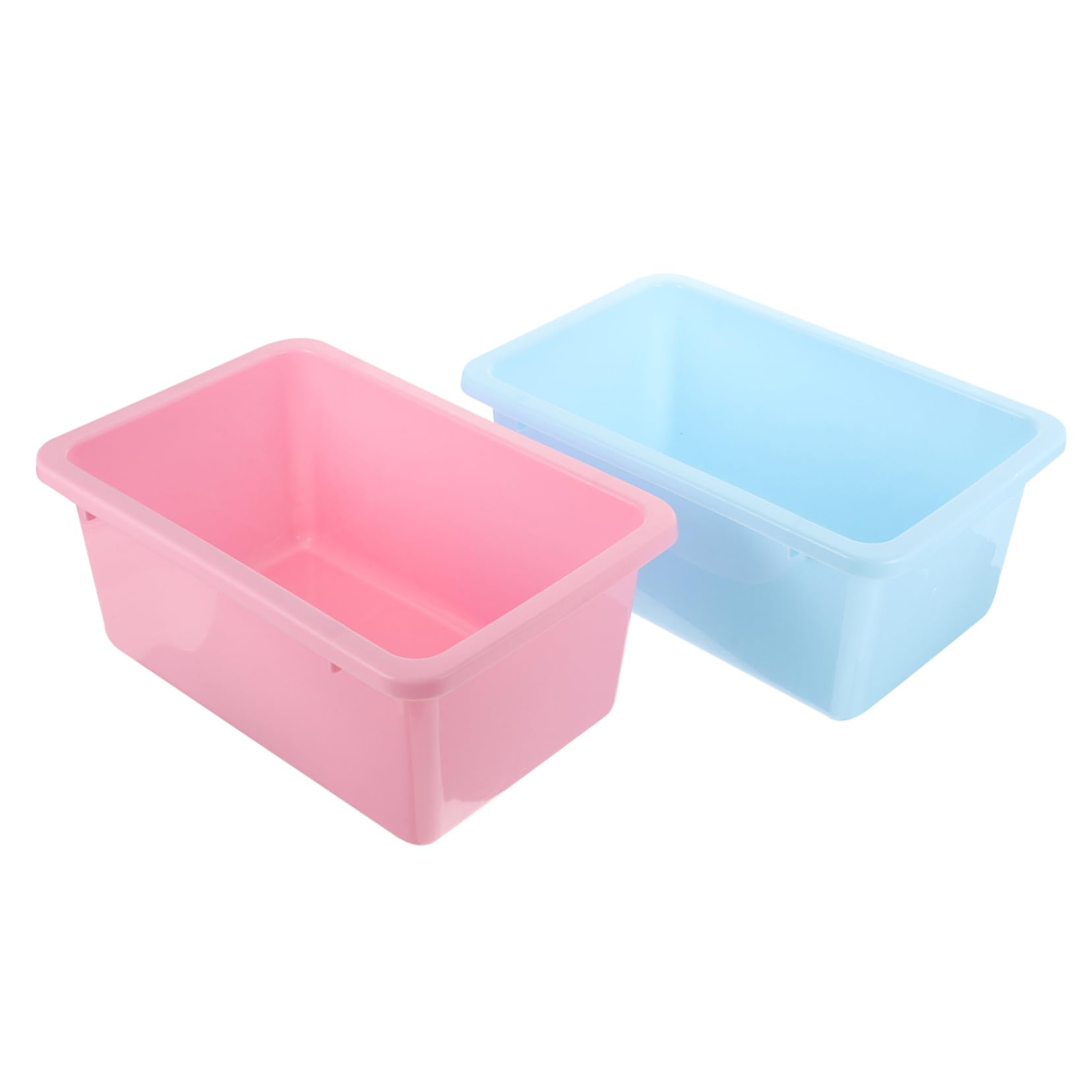 Boîte de rangement multifonctionnelle plastique MAGICLULU lot de 2 rose bleu pour bureau