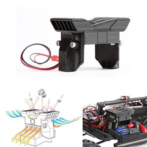 RCLions ESC Cooling Fan Heat Radiator for 1/10 Scale RC Car TRAXXAS TRX-4 TRX4