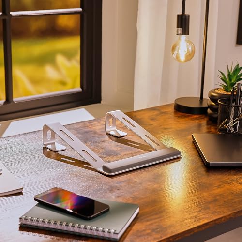 Elevador para portátil styletech gris de escritorio ajustable 2