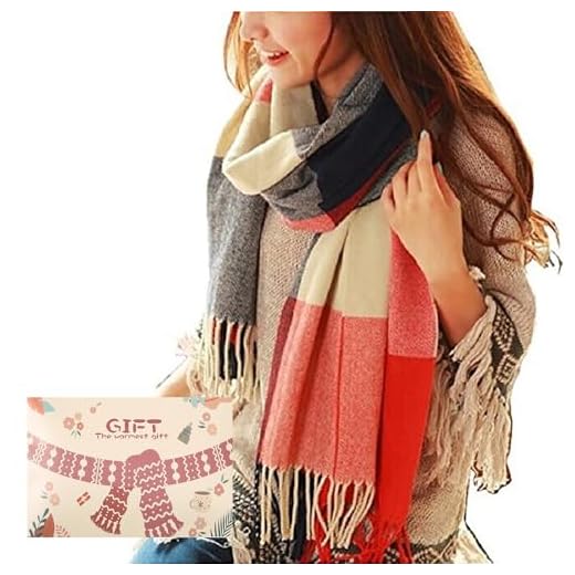 heekpek Damen Kariert Oversized Kaschmir Schal lange Weich Wraps Damen Kariert Oversized Schal lange Schal Für Herbst Winter