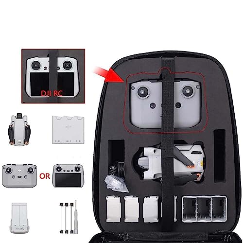 Mochila para Drone DJI Mini 3 Pro com Estrutura Rígida - Cor Preto
