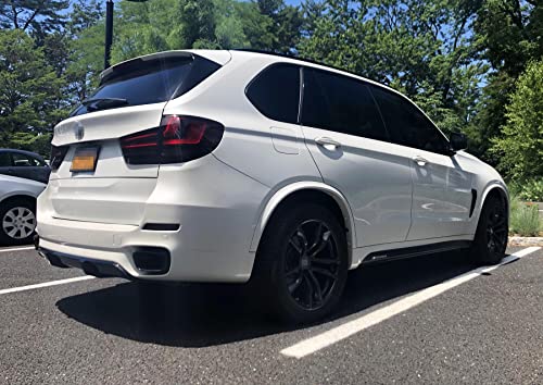 Image of iJDMTOY Dark Smoked Lens Rear Bumper Reflector Lenses Compatible With 2014-2019 BMW F15 X5 w /M-Package Bumper ONLY, OE-Spec LH RH Assembly