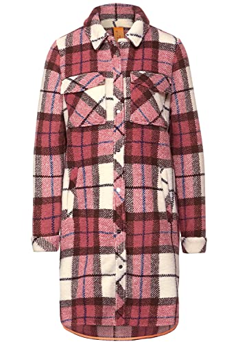 STREET ONE Damen A211618 Karierter Mantel, cool Cream, 40