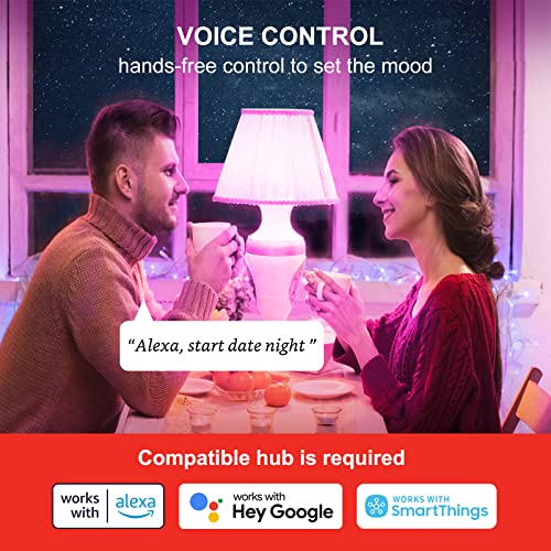 Sengled Alexa Light Bulb, Zigbee Bulb Smart Hub Required, Works With Alexa And Smartthings, Voice Control With Echo Show 10 With Built-In Hub, Color Changing 60W Equivalent A19 Smart Light Bulbs, 4Pk #TOP4