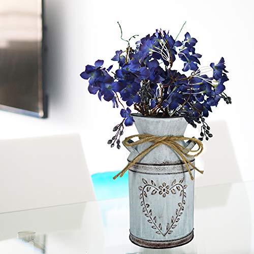 Vaso Fiori in Metallo, Vaso Rustico Stile Francese...