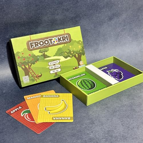 Image of Frootokri Card Game - Fun Family & Party Board Game for Kids, Teens & Adults | 2-5 Players | Quick to Learn in 3 Minutes | Travel Friendly
