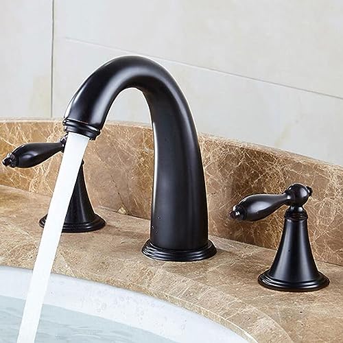 Mitigeur lavabo 3 trous en laiton de style antique retro pour salle de bain