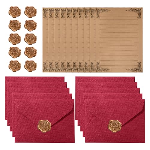 Contenuto: riceverai 10 fogli di carta da lettere vintage, 10 buste vintage e 10 adesivi classici con sigillo in ceralacca, per un'esperienza di scrittura tradizionale completa. Sono il mezzo perfetto per esprimere i propri sentimenti e sono adatti a tutte le occasioni speciali.