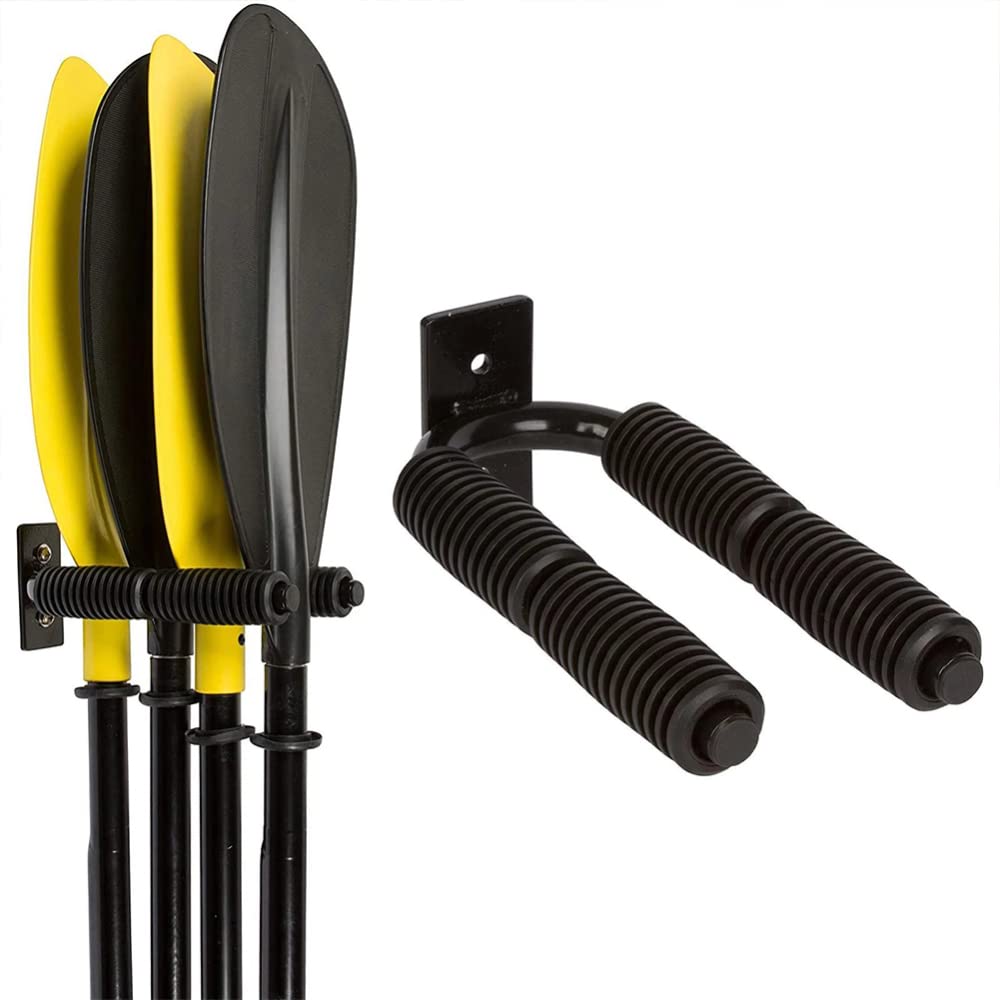 CuisinSmart Kayak Paddle Rack Boat Paddle Storage Rack,Wall Mount Holder Organizerfor Canoe, SUP Paddle Board or Kayak Paddles for Dock Shed Indoor Garage