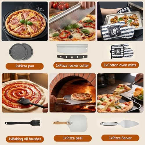 Pizza Peel and Pan 7-Piece Set