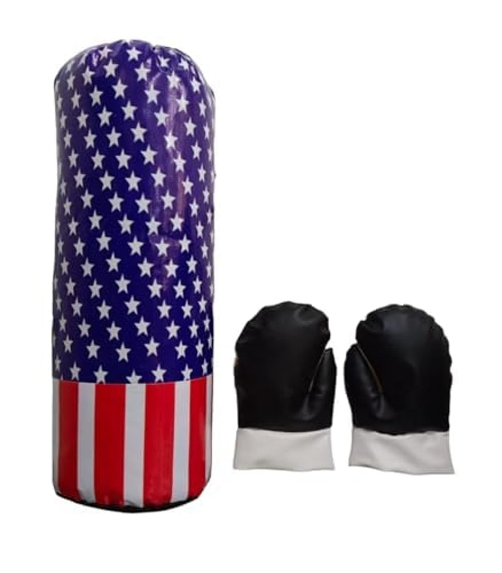 Junior Boxing Kit Set for Kids | Stuffed Punching Bag, Pair of Soft Padded Boxing Gloves | Boxing Training Kit | Ideal Gift for 5 to 15 Years Kids - Multicolor (B0CL6F91QC) Amazon Price History, Amazon Price Tracker