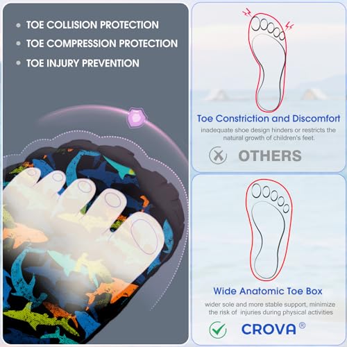 Image of Built-in Heel Grips Water Shoes for Kids Girls Boys Hiking Wide Barefoot Swim Beach Pool Big Kid