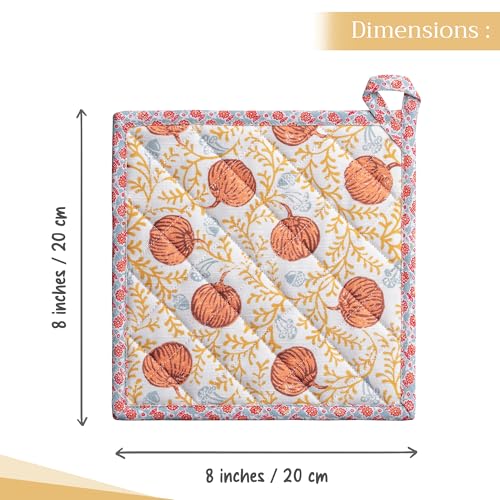 Maison d'Hermine Topflappen-Set, 100% Baumwolle (20 cm x 20 cm, 2er-Pack) – Ansicht 4