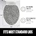 GORILLA GRIP Soft Chenille Bathroom Toilet Lid Cover, Machine Washable Seat Covers, 19.5x18.5, Stays in Place Rubber Backing, Fits Most Round, Elongated and Oblong Lids, Accessories Decor, Grey