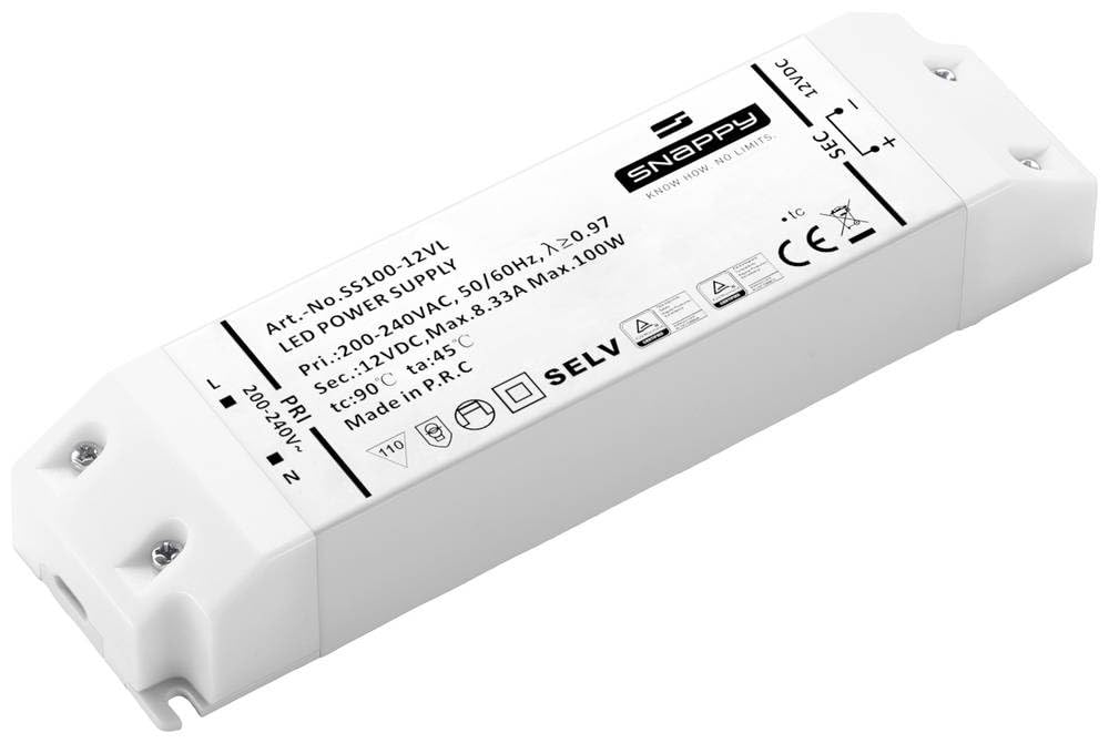 DehnerElektronik SS 100-24VL LED-Trafo, LED-Treiber Konstantspannung 100W 4.17A 24 V/DC Überspannu
