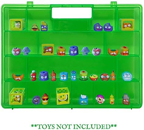 Life Made Better, Toy Organizer with New Strengthened Handle, Compatible with Grossery Gang Figures, Green Toy Figures Case