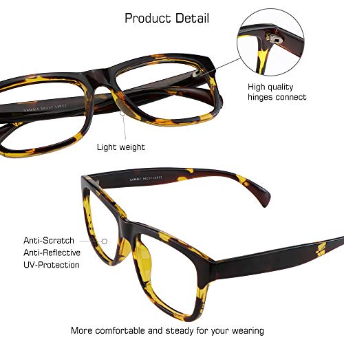 Image of VisionGlobal Blue Light Blocking Glasses for Women Men, Computer Reading, TV Glasses, Stylish Oval /Square Frame