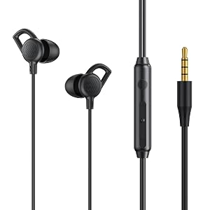 okcsc D10 in-Ear Sleeping Earphones Anti-Noise Soft Silicone with Mic Earpiece Comforted Earbud Stereo Earbuds Mini Headset Black