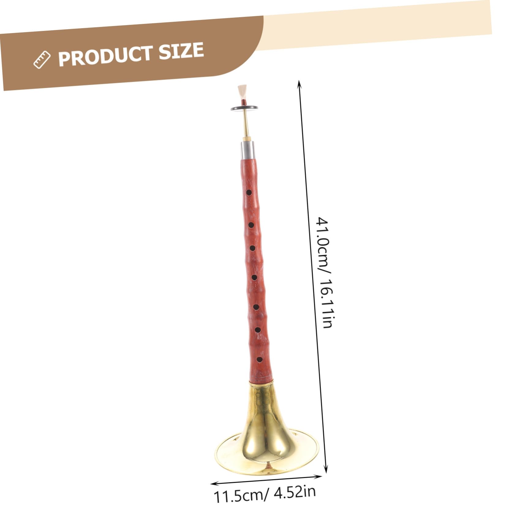 GALPADA 1Set C Key Suona Wind Instrument for Beginners Ethnic Rosewood Design Durable Construction Easy to Carry and Store Sound for Music Practice