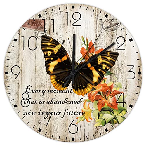 Horloge murale silencieuse en bois animaux sauvages - 2